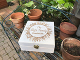 Wildflower Ring w/NAME! - Essential Oil Storage Box 25 Slot 15ml -Pine- Choose Finish and Custom Laser Engravings - Fit dōTERRA Young Living