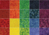 SALE Lavish Rainbow Batiks Charm Pack by Kathy Engle for Island Batik - 42, 5 inches X 5 inches Precut Batik Fabric Squares