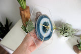 8" Teal Agate Acrylic Wall Clock