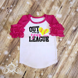 Out of Your League Baseball Raglan Shirt