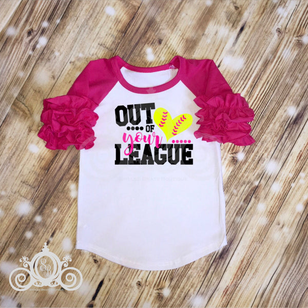 Out of Your League Baseball Raglan Shirt