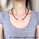 Men's Women 4mm Hematite Necklace 925 Sterling Silver Clasp Charm Nugget Beads DiyNotion Handmade NK189