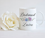 Bridesmaid Personalized Mug, Personalized Bridesmaid Gift, Custom Wedding Mug, Gift For Bridesmaid Gift idea, Wedding Party Gift, Coffee Cup