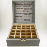 Botanical Plants Box - Essential Oil Storage Box 25 Slot 15ml - Pine - Choose Finish and Custom Laser Engravings - Fit dōTERRA Young Living