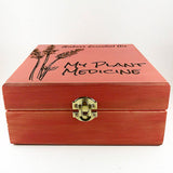 Plant Medicine w/ Lavender - Essential Oil Storage Box 25 Slot 15ml -Pine- Choose Finish & Custom Laser Engravings -Fit dōTERRA Young Living