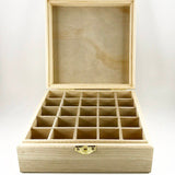 Plant Medicine w/ Lavender - Essential Oil Storage Box 25 Slot 15ml -Pine- Choose Finish & Custom Laser Engravings -Fit dōTERRA Young Living