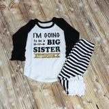 AS IS - I'm Going to Be a Big Sister Ruffle Raglan (August 2017)