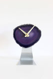 Purple Agate Desk Clock
