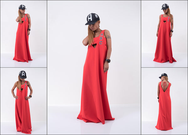 Plus size dress /Summer dress /Unique long dress/Extravagant Dress/Sleeveless dress/Casual dress