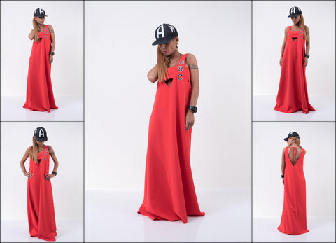 Plus size dress /Summer dress /Unique long dress/Extravagant Dress/Sleeveless dress/Casual dress