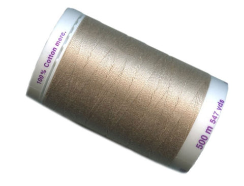 SALE Mettler Thread - Sand Stone 547 yards - 100% Long Staple Egyptian Cotton - Silk Finish Thread - 50wt