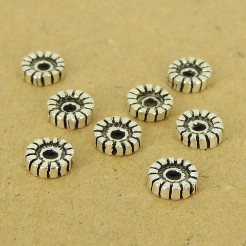 8 Pcs 925 Sterling Silver Spacers Vintage DIY Jewelry Making WSP538X8 Wholesale: See Discount Coupons in Item Details