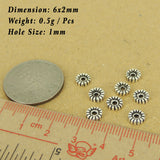 8 Pcs 925 Sterling Silver Spacers Vintage DIY Jewelry Making WSP538X8 Wholesale: See Discount Coupons in Item Details