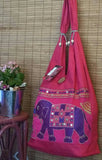 Pink Bohemian purse short handle bag ethnic purse ethnic hand bag ethnic shoulder bag Boho Shoulder Bags Tote bag Embroidery bag Hippie bag