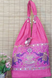 Pink Purse, Hand Embroidery Bag, Boho Shoulder Bag, Ethnic Bags, Short Handle Bags, Shoulder bag, Boho Bag, christmas gift, Hippie Bag
