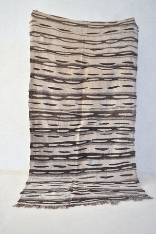 AZILAL. Vintage Moroccan Rug. Wool Boucherouite Carpet. Modern Design.