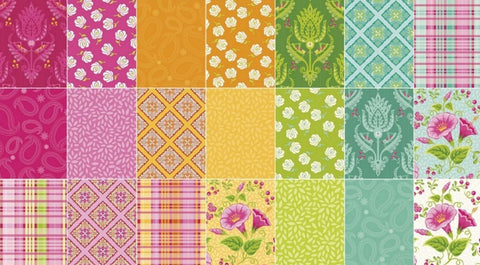 SALE Primavera 10" Stackers/Layer Cake by Patty Young for Riley Blake - 42, 10 inch Precut Fabric Squares
