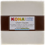 Kona Cotton Solids - Snow Charm Pack by Robert Kaufman Fabrics for Robert Kaufman - 42, 5 inch Precut Fabric Squares