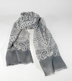 Rayon Scarf Hand Print Scarf Hand Dyed Scarf Oblong Scarf Versatile Scarf Unisex Scarf Mens Scarf Gift For Her Gift For Him Sciarpa