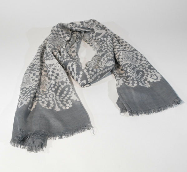 Rayon Scarf Hand Print Scarf Hand Dyed Scarf Oblong Scarf Versatile Scarf Unisex Scarf Mens Scarf Gift For Her Gift For Him Sciarpa