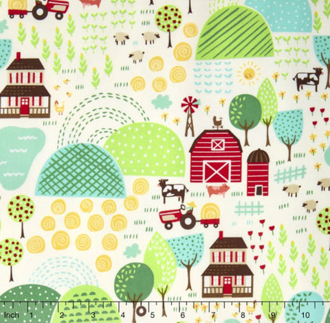Farm Fun - Farm Fun Milk Yardage by Stacy Iset Hsu for Moda Fabrics -  Half Yard Fabric