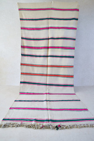 AZILAL. Vintage Moroccan Rug. Wool Boucherouite Carpet. Modern Design.