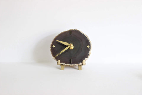 Earthtone Agate Desk Clock
