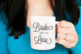 Bride Mug, Personalized Bride Gift Idea For Bride, Bride to Be Mug, Engagement Photo Prop, Bridal Shower Gift, Coffee Mug Personalized