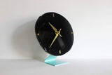 8" Black Agate Desk Clock