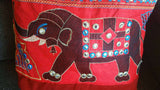 Red short handle bag, elephant purse, Shoulder Bags, Ethnic Handbag, Embroidered Bags, Tote Bags, Indian Bag, Hippie bag, xmas gift for her