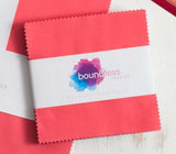SALE Boundless Solids Tickled Pink Charm Squares - 42, 5 inch Precut Fabric Squares