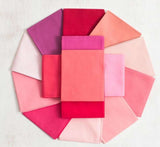 SALE Boundless Solids Tickled Pink Charm Squares - 42, 5 inch Precut Fabric Squares
