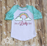 I'm a Lucky Girl Rainbow St Pattys Day Shirt