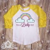 I&#39;m a Lucky Girl Rainbow St Pattys Day Shirt