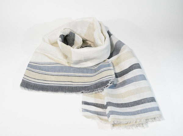 Cotton Linen Scarf Handloom Shawl Oblong Stole Hand Dyed Scarf Versatile Scarf Unisex Scarf Mens Scarf Gift For Her Gift For Him Stola Lino