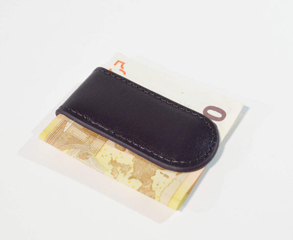 Free Shipping Magnetic Money Clip Purple Mens Leather Money Clip Magnetic Cash Holder Italian Money Clip Holder Gift for him Gift for Him