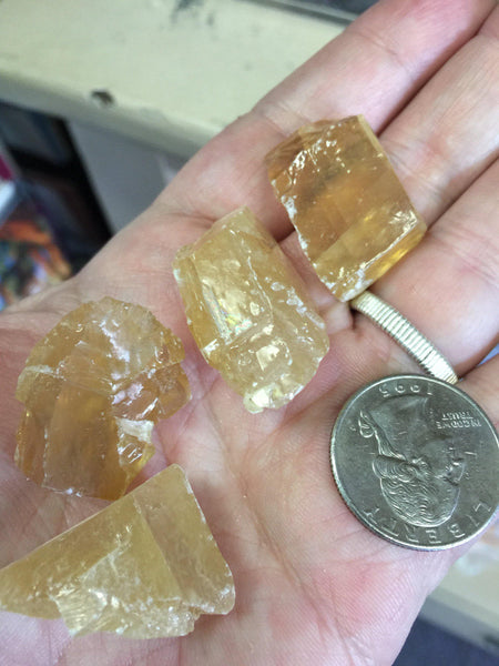 Natural Rough Honey Calcite - Citrine Calcite