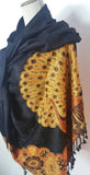 Pashmina scarf, Blend Silk Scarf, Pashmina Blend Stole, Party Scarf, Pashmina Scarf, Bridesmaid scarf, Peacock Scarf, xmas gift for her