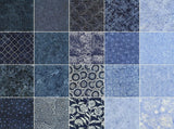 SALE Tonga Treats Batiks - Indigo Dreams 10" Squares/Layer Cake by Timeless Treasures - 40,  10 inches Precut Fabric Squares
