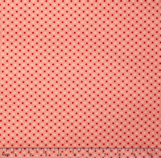 Handmade - Spots Coral Yardage by Bonnie & Camille for Moda Fabrics - Half Yard Fabric