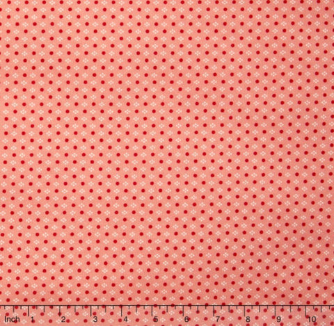 Handmade - Spots Coral Yardage by Bonnie & Camille for Moda Fabrics - Half Yard Fabric