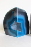 Teal Agate Bookends