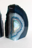 Teal Agate Bookends