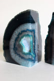 Teal Agate Bookends