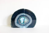 Teal Agate Bookends
