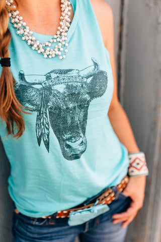 Hippie Cow, Cow Tank Top, Cow Shirt, Graphic Tee, Graphic Tank, Rodeo, Ranch, Country, Farm Shirt, Trendy Tank Top, Cute Tank Top, Cow