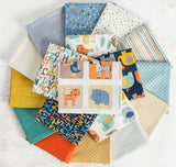 Baby Jungle 10 inch Squares/Layer Cake by Makower UK for Andover Fabric - 42, 10 inch Precut Fabric Squares