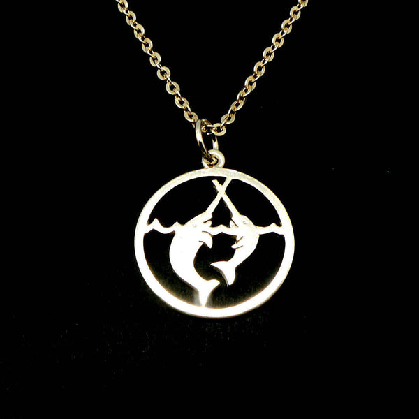 Silver Narwhal Necklace Pendant  (Deleted Double listing)