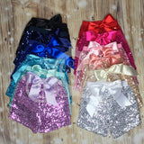 Labor Day Girls Royal Blue Sequin Shorts