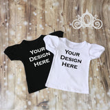 Black Bubble Sleeve Tee Personalized Shirt Girl Baby Shower Gift Toddler Shirt